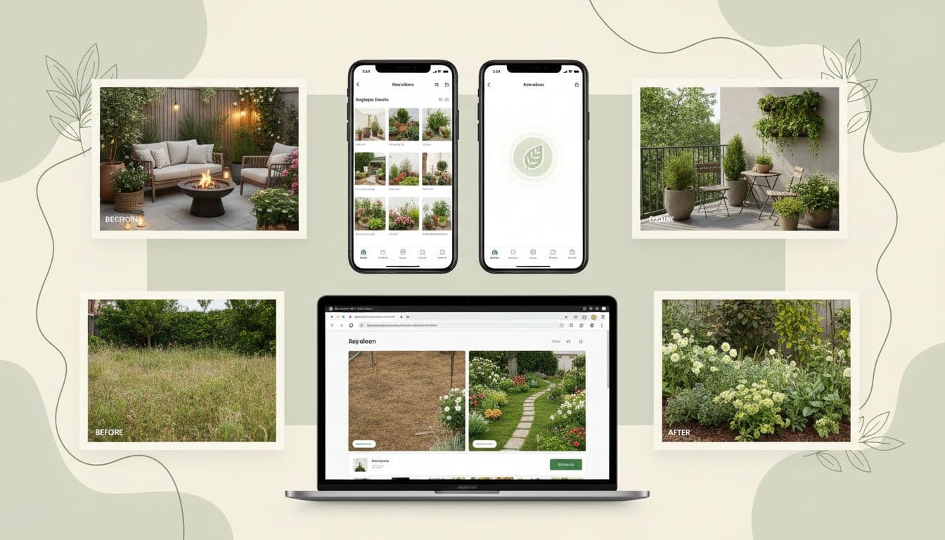 FlorAI App auf iPhone, Android und Web für KI Gartendesign